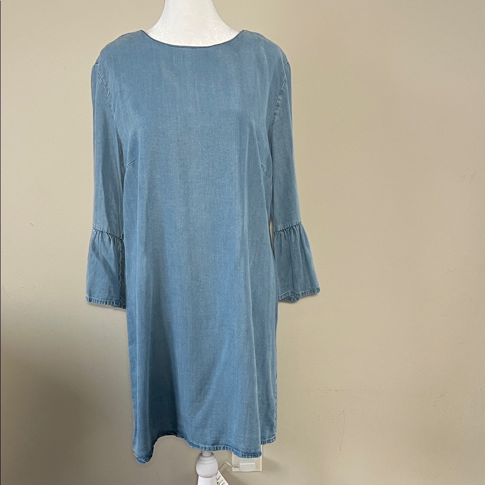 Zara Light Blue Long Sleeve Dress